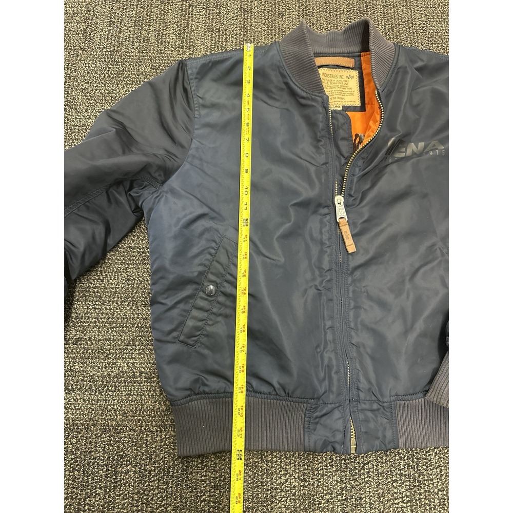 Alpha Industries Regular Fit Bomber Jacket Coat Black Men's Size XL - Picture 7 of 14